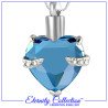 ECN15 Light Blue Embraced Heart Eternity Collection™ Necklace