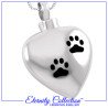 ECN31 Silver Paw Print Heart Eternity Collection™ Necklace